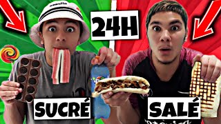 ON MANGE SUCRÉ VS SALÉ PENDANT 24H [upl. by Enaywd121]