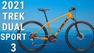 A Perfect DoAll Bicycle 2021 Trek Dual Sport 3 Hybrid Bike Review and Weight [upl. by Ocirne]