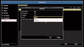 Alibi DVR and NVR User Account Management [upl. by Nitsirhc635]