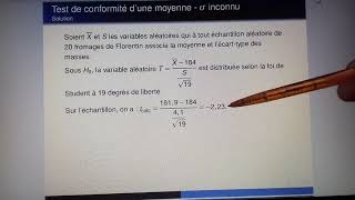BTS PA – Test de conformité d’une moyenne – sigma inconnu [upl. by Sykleb665]