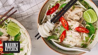 Vietnamese Chicken Pho  Marions Kitchen [upl. by Lebatsirc]