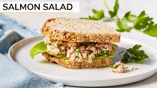 BEST SALMON SALAD  canned salmon recipe [upl. by Casavant]