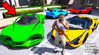 Franklin Stealing Billionaires Secret Sports Cars In GTA 5  SHINCHAN and CHOP [upl. by Drofiar]