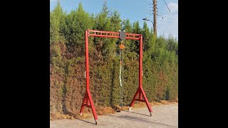 Extreme Gantry Crane DIY Portable 6 [upl. by Suivatal]