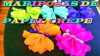 MARIPOSAS PEQUEÑAS DE PAPEL CREPE manualidades en 5 minutos [upl. by Livvyy]