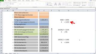 Differenzkalkulation Zuschlagskalkulation Industriekaufleute Aufgabe 1 [upl. by Nallac]