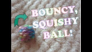 RainbowLoom Squishy BOUNCY BALL Tutorial Kittycatloom [upl. by Vey700]