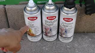 Krylon UVResistant Gloss TripleThick Crystal Clear Glaze and Workable Fixatif [upl. by Tamma295]