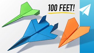 How to Make 3 EASY Paper Airplanes that Fly Far — Best Planes in the World — Dagger F15 Arrowhead [upl. by Einnoc]