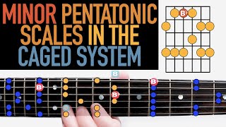 Minor Pentatonic Scales in the CAGED System [upl. by Atsok424]