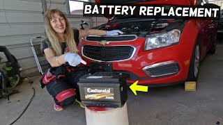 CHEVROLET CRUZE BATTERY REPLACEMENT HOW TO REPLACE CAR BATTERY [upl. by Dianne]