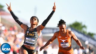 LSU freshman ShaCarri Richardson sets 100m collegiate record  2019 NCAA championships [upl. by Moser]