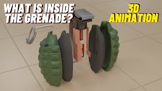 How Grenade Works Time Delay Fragmentation Grenade  Impact Grenade  3d Animation [upl. by Ayekin85]