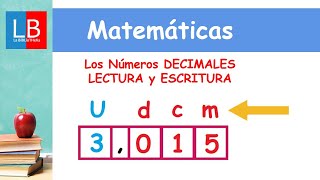 Los Números DECIMALES LECTURA y ESCRITURA ✔👩‍🏫 PRIMARIA [upl. by Uhile866]