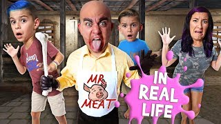 Mr Meat Horror Game In Real Life FUNhouse Family [upl. by Colson672]