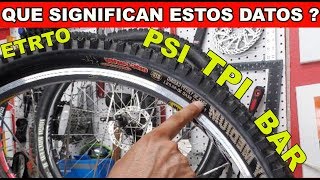 QUE SIGNIFICAN LOS DATOS DE LAS CUBIERTAS O LLANTAS DE LAS BICICLETAS [upl. by Ahsinelg273]