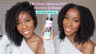 The Doux Mousse Def Review and Demo One Product Wash and Go  Natural Hair  TheLifestyleLuxe [upl. by Analaf]