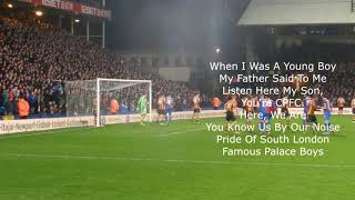 BEST 6 Crystal Palace CHANTS EVER With Lyrics [upl. by Nelsen]