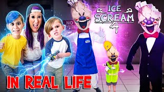 ICE SCREAM 4 IN REAL LIFE FUNhouse Family RODS FACTORY [upl. by Penoyer485]