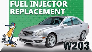 MercedesBenz W203 CClass Fuel Injector Replacement [upl. by Skutchan]