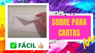 ¿Cómo hacer un sobre de papel para cartas PASO a PASO [upl. by Aala]