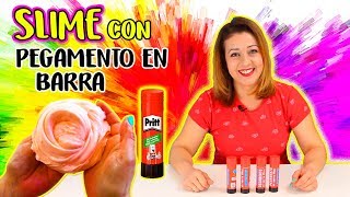 Slime con pegamento en barra  Experimentos caseros con slime  Glue Stick Slime [upl. by Ireg]