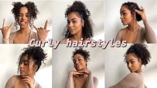 12 easy CURLY hairstyles [upl. by Farlee]