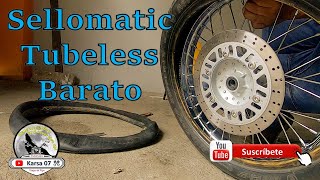 Convertir llanta de Rin de Rayos a sellomatic  Tubeless MOTO [upl. by Katlaps]