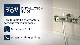 Install a GROHE thermostatic bathshower mixer [upl. by Nowed737]