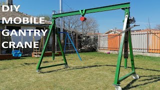 Homemade mobile gantry crane [upl. by Wyndham435]