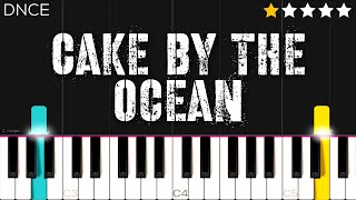 DNCE  Cake By The Ocean  EASY Piano Tutorial [upl. by Sulecram]