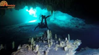 Cenote diving Dreamgate Mexico [upl. by Podvin]