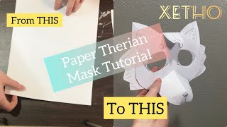 Paper Therian Mask Tutorial [upl. by Shaia]