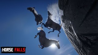 Horse Falls and Crashes  Euphoria Ragdolls  RDR2 PC Mods pt11 [upl. by Atinnod372]