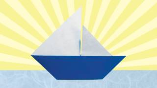 Origami Sailboat Folding Instructions [upl. by Judy]