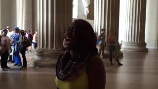 Star Swain sings quotThe National Anthemquot live at the Lincoln Memorial in Washington DC 61616 [upl. by Odlo]