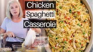 Chicken Spaghetti Casserole  QUICK and EASY Pasta Bake [upl. by Fasta]