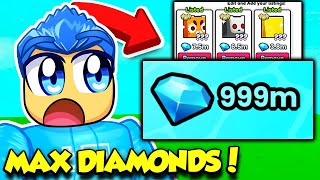 I GOT MAX DIAMONDS IN PET SIMULATOR 99 [upl. by Nilad437]