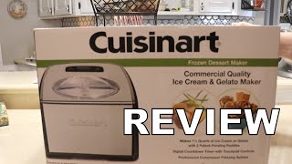 Cuisinart ICE100 Compressor Ice Cream and Gelato Maker REVIEW [upl. by Max]