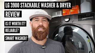 LG WM3900HWA Review  LG Stackable Washer and Dryer Review  LGThinQ Smart Washer [upl. by Lledner]