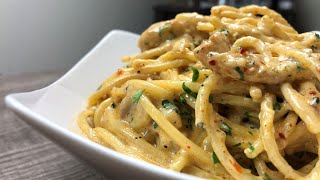 Alfredo Chicken Spaghetti Recipe  Homemade Italian Recipe  Restaurant Style [upl. by Longawa]