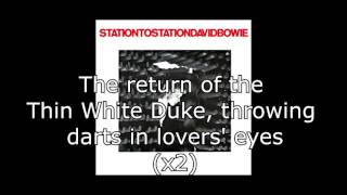 Station to Station  David Bowie  Lyrics [upl. by Itteb]