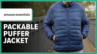 Amazon Essentials Lightweight WaterResistant Packable Puffer Jacket Review Initial Thoughts [upl. by Naffets]