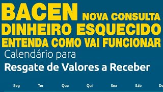 NOVA CONSULTA BACEN DINHEIRO ESQUECIDO COMO VAI FUNCIONAR VALORES A RECEBER [upl. by Galliett166]