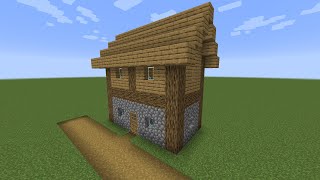 How to build a Minecraft Village Big House 114 plains [upl. by Nosro438]