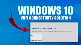 Windows 10 WiFi Error quotChange settings such as making connection meteredquot [upl. by Ybrad588]