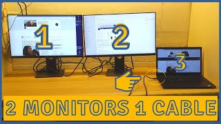 Two Monitors With One USB C Port  Minimal Setup [upl. by Aeriel]