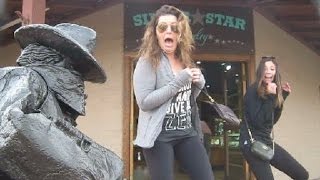 Statue Surprise Incredible reactions February 2016 [upl. by Sherborne]