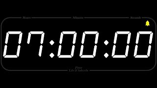 7 Hour  TIMER amp ALARM  1080p  COUNTDOWN [upl. by Coulson153]