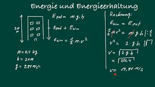 Physik  Energie  Energieerhaltung  Geschwindigkeit [upl. by Yotal421]